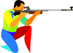 image of a kneeling shooter